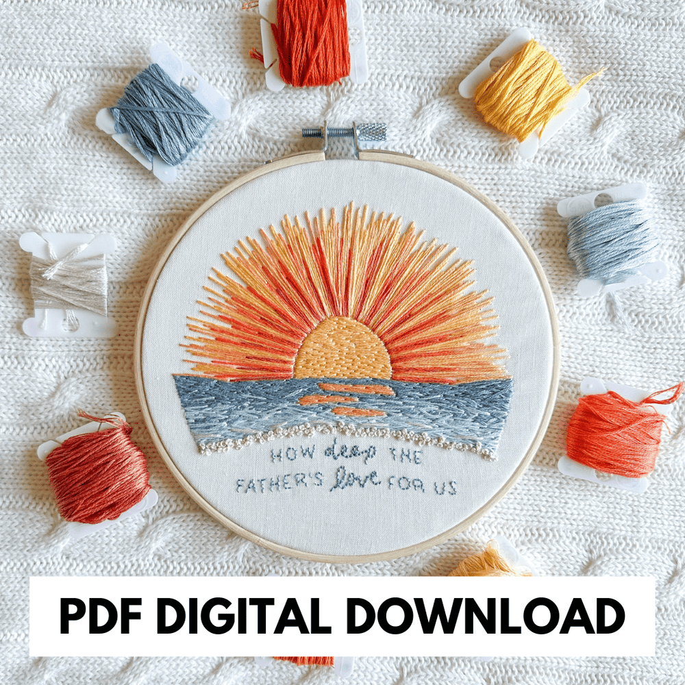 ellyandgrace PDF Download How Deep the Father's Love Embroidery Instructions: PDF Digital Download