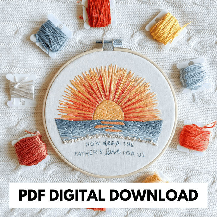 ellyandgrace PDF Download How Deep the Father's Love Embroidery Instructions: PDF Digital Download