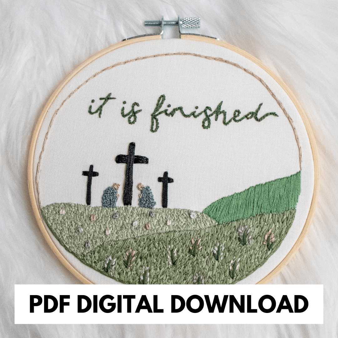 ellyandgrace PDF Download It is Finished Embroidery Instructions: PDF Digital Download