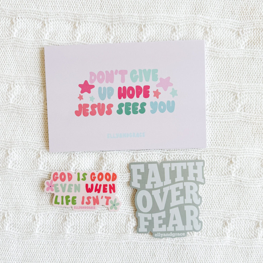 ellyandgrace Postcards Don't Give Up Hope Jesus Sees You Special Postcard Pack