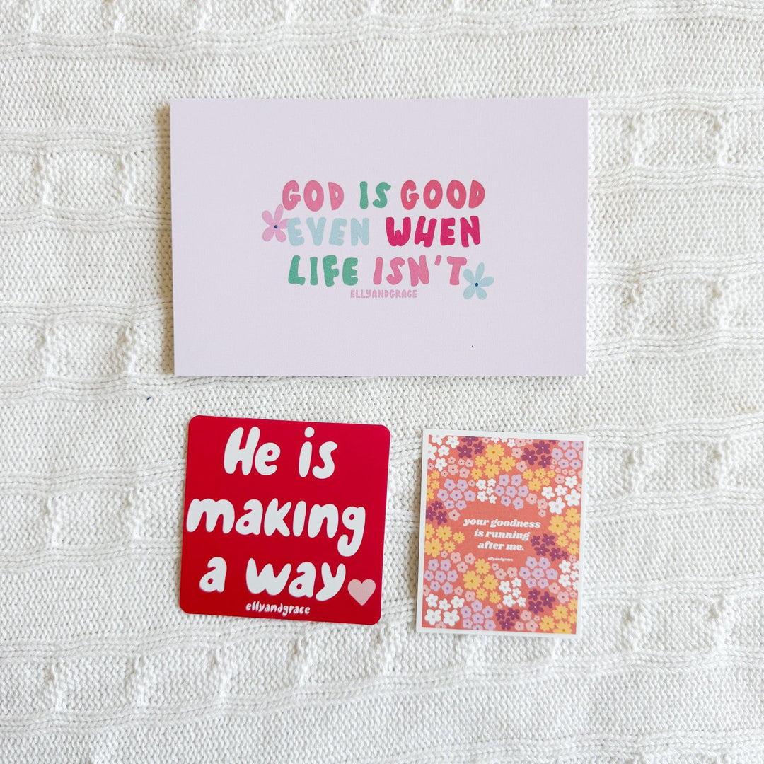 ellyandgrace Postcards God Is Good Even When Life Isn't Special Postcard Pack