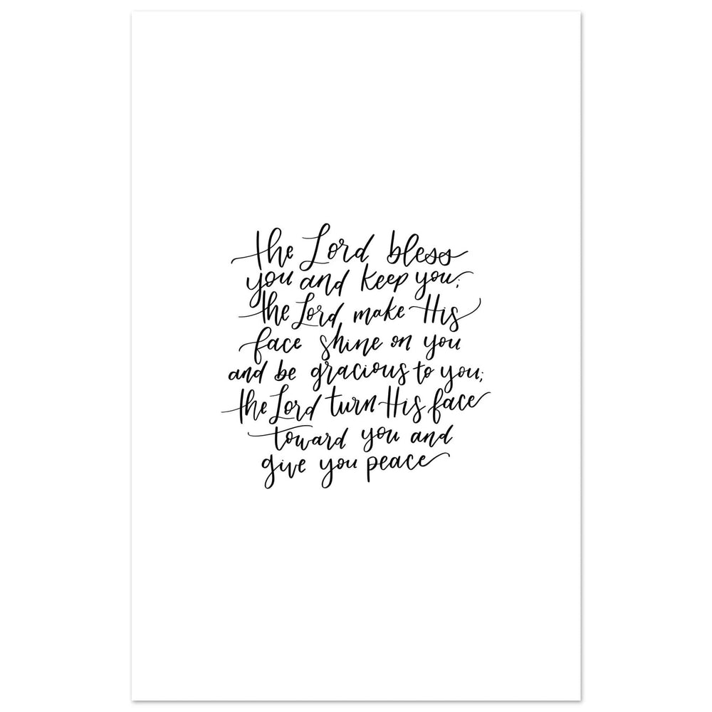 ellyandgrace Print Material 28x43  cm / XL (11x17″) The Lord Bless You Matte Paper Poster