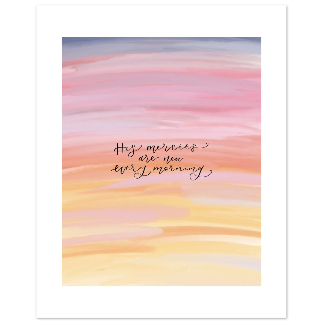 ellyandgrace Print Material 40x50 cm / 16x20″ His Mercies Are New Every Morning Matte Paper Poster