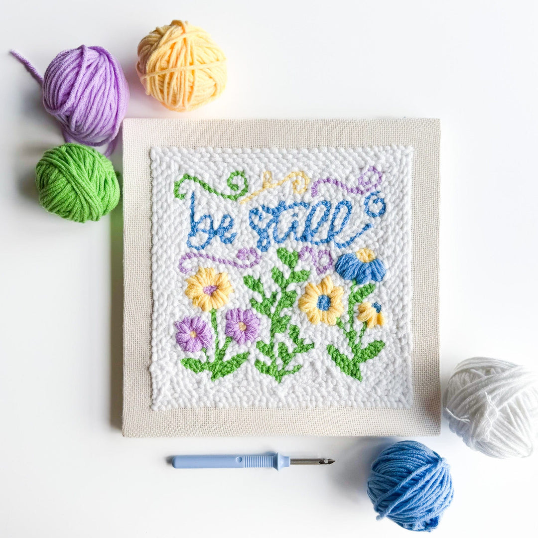 ellyandgrace Punch Needling Kit Be Still Punch Needling Kit