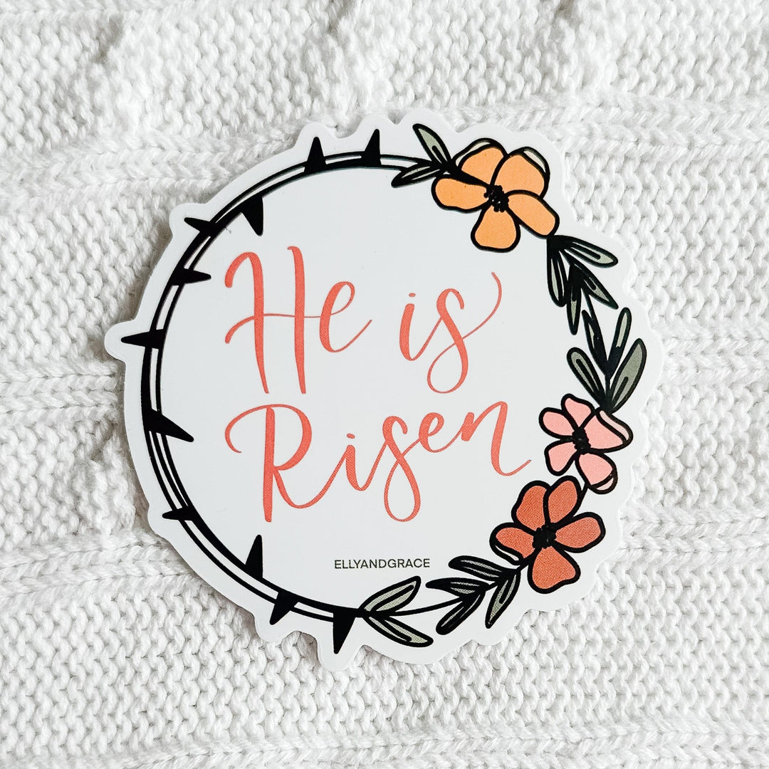 ellyandgrace Single Sticker He is Risen Sticker