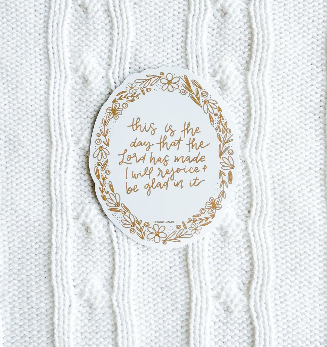 ellyandgrace Single Sticker This is the Day the Lord Has Made Sticker