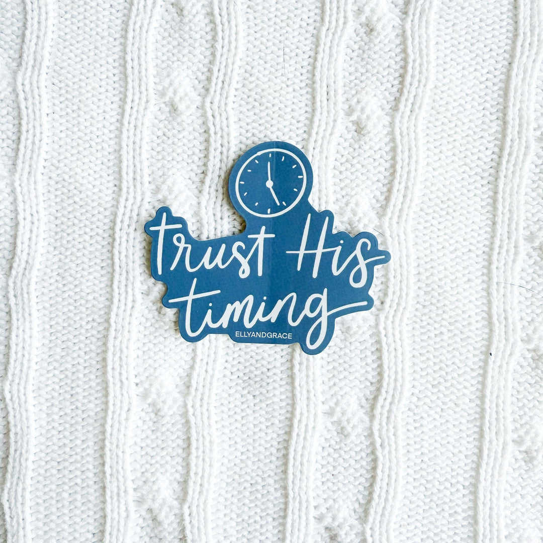 ellyandgrace Single Sticker Trust His Timing Sticker