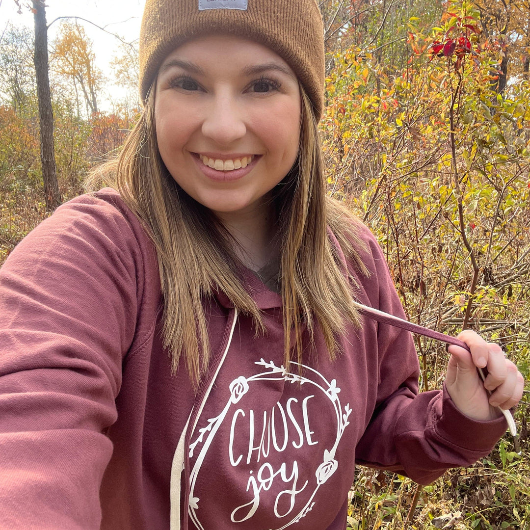 ellyandgrace SS1000 Choose Joy Lightweight Terry Hoodie