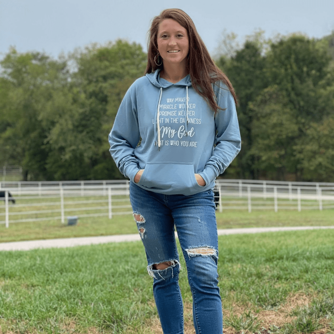 ellyandgrace SS1000 Way Maker Lightweight Terry Hoodie