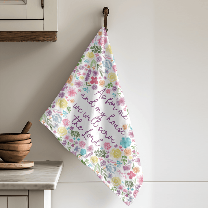 ellyandgrace Tea Towel As For Me and My House Tea Towel