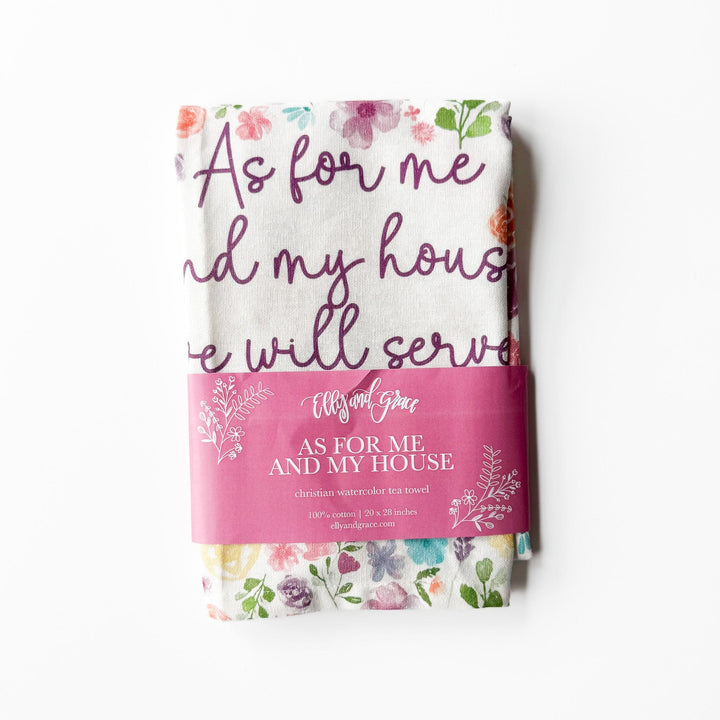 ellyandgrace Tea Towel As For Me and My House Tea Towel