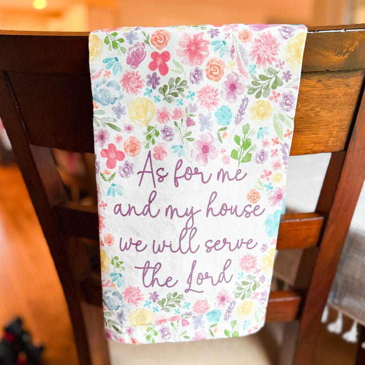 ellyandgrace Tea Towel As For Me and My House Tea Towel