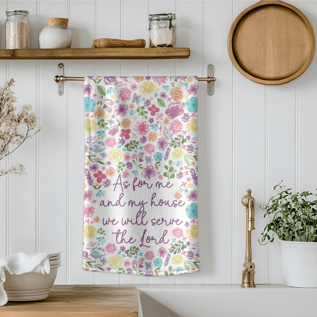 ellyandgrace Tea Towel As For Me and My House Tea Towel