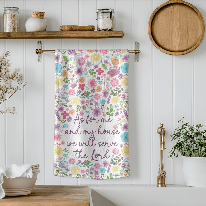 ellyandgrace Tea Towel As For Me and My House Tea Towel