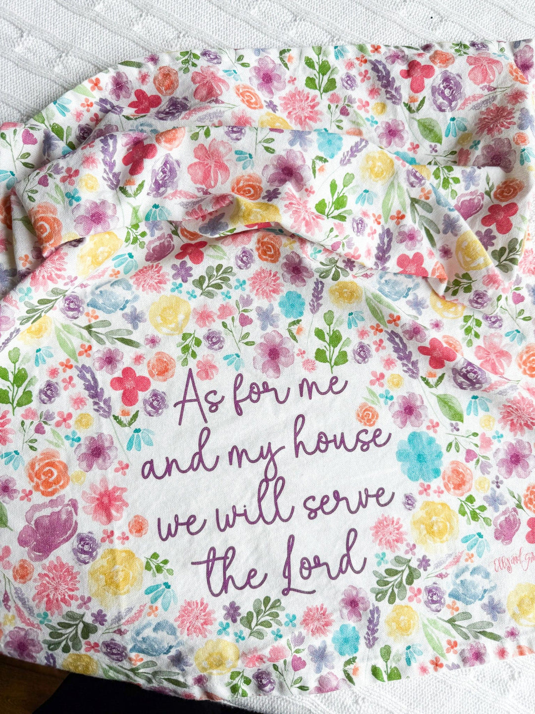 ellyandgrace Tea Towel As For Me and My House Tea Towel