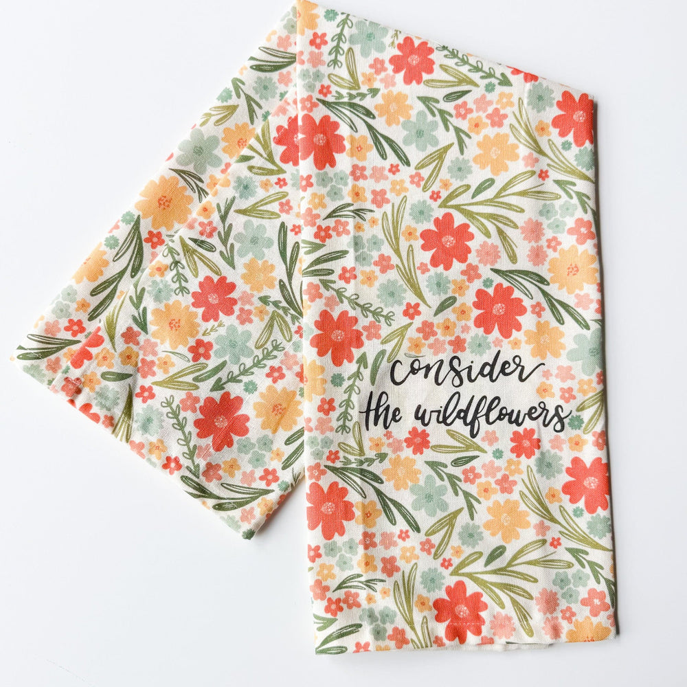 ellyandgrace Tea Towel Consider the Wildflowers Tea Towel