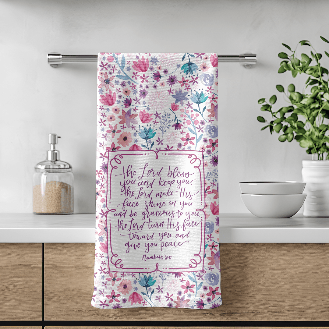 ellyandgrace Tea Towel The Lord Bless You Tea Towel