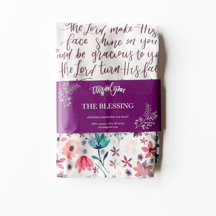 ellyandgrace Tea Towel The Lord Bless You Tea Towel