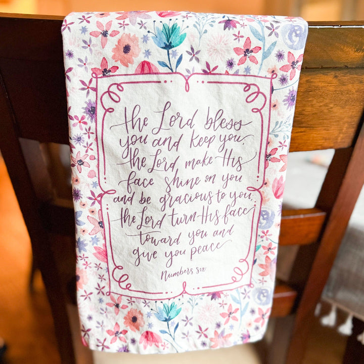 ellyandgrace Tea Towel The Lord Bless You Tea Towel