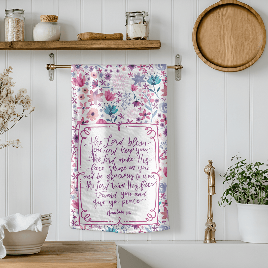 ellyandgrace Tea Towel The Lord Bless You Tea Towel