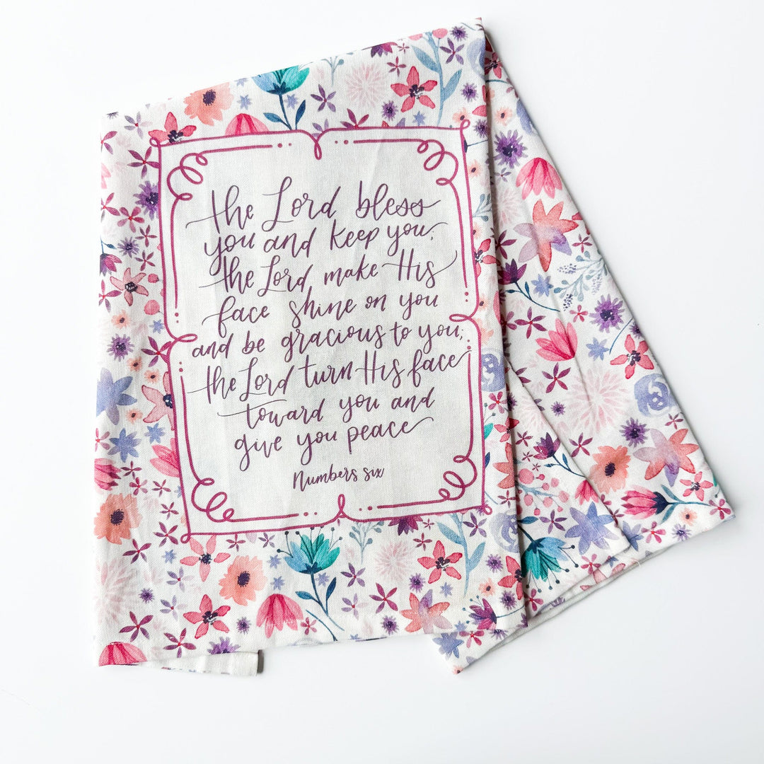 ellyandgrace Tea Towel The Lord Bless You Tea Towel