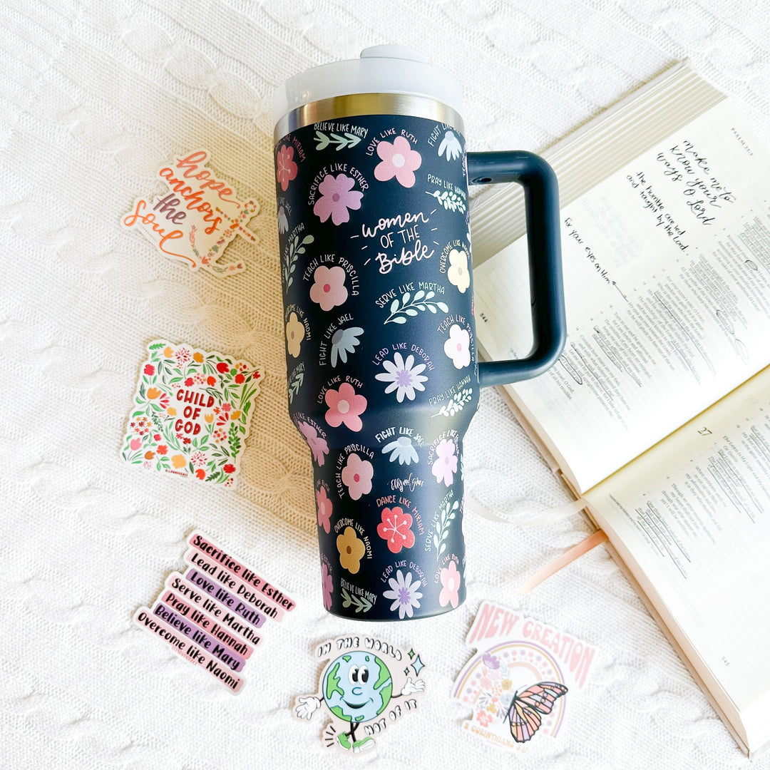 ellyandgrace Tumbler 40oz Women Of the Bible 40oz Stainless Steel Insulated Tumbler