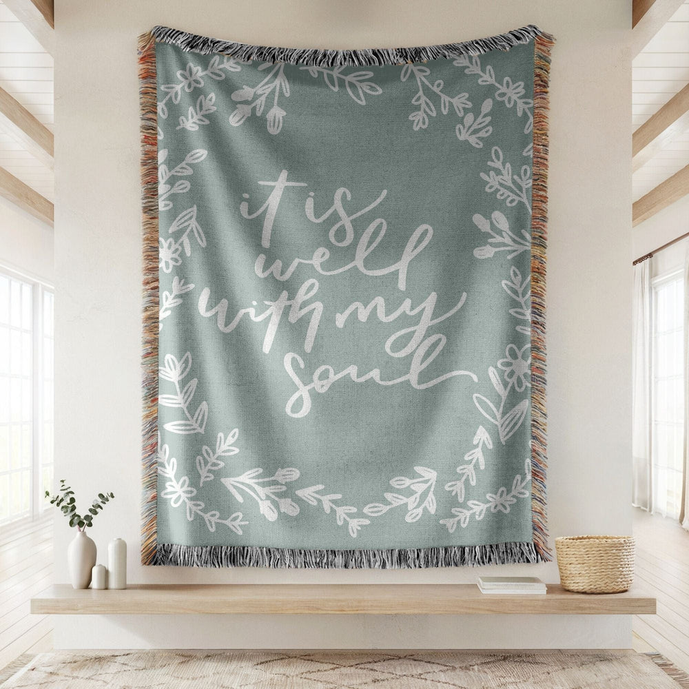ellyandgrace Woven Blanket It Is Well Woven Blanket