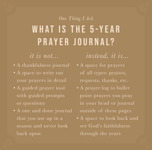 Hosanna Revival EG-5 YEAR JOURNAL ONE THING I ASK 5-YEAR PRAYER JOURNAL: EDINBURGH THEME