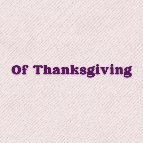 A Prayer of Thanksgiving