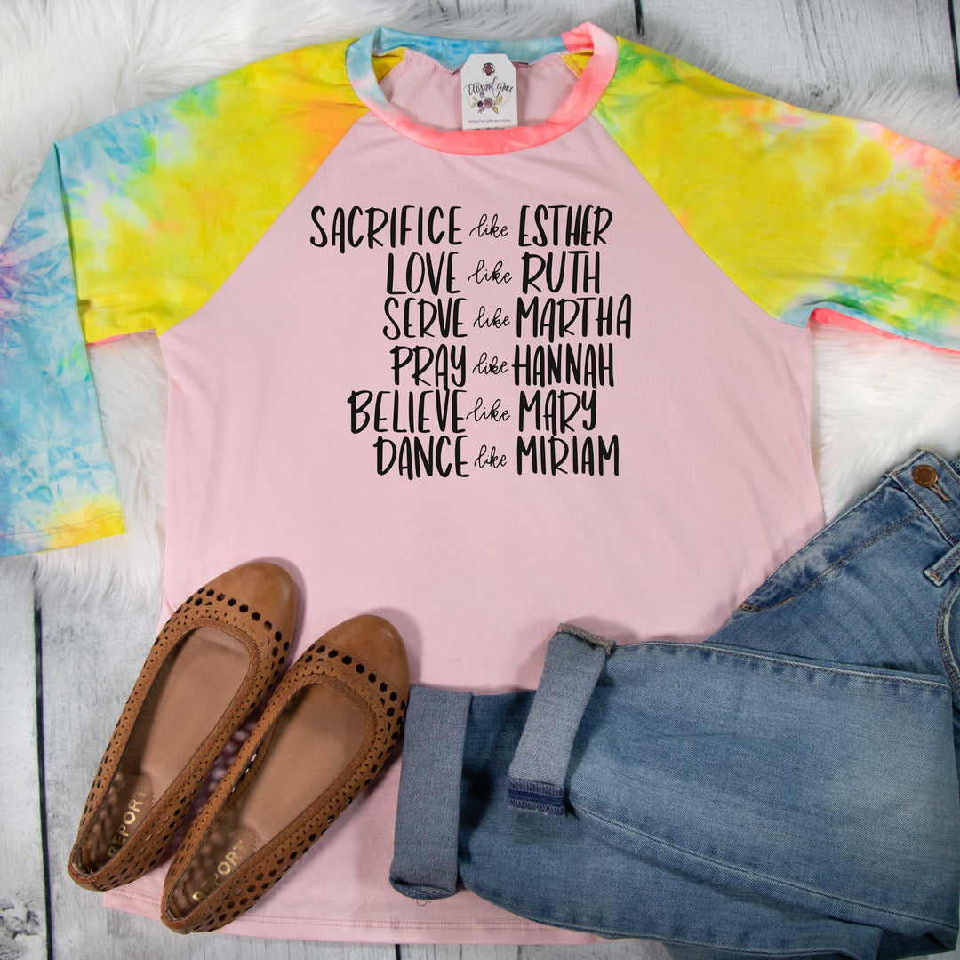 Premium Pink Tie Dye Raglans