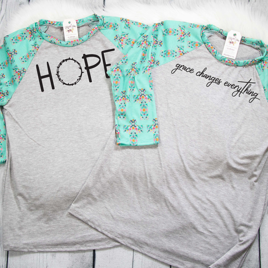 Premium Floral Cross Raglans
