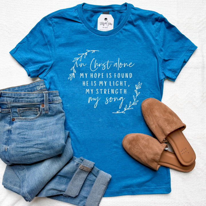 In Christ Alone Ladies Fit Short Sleeve Shirt