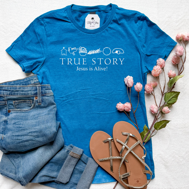 Symbols True Story Ladies Fit Short Sleeve Shirt