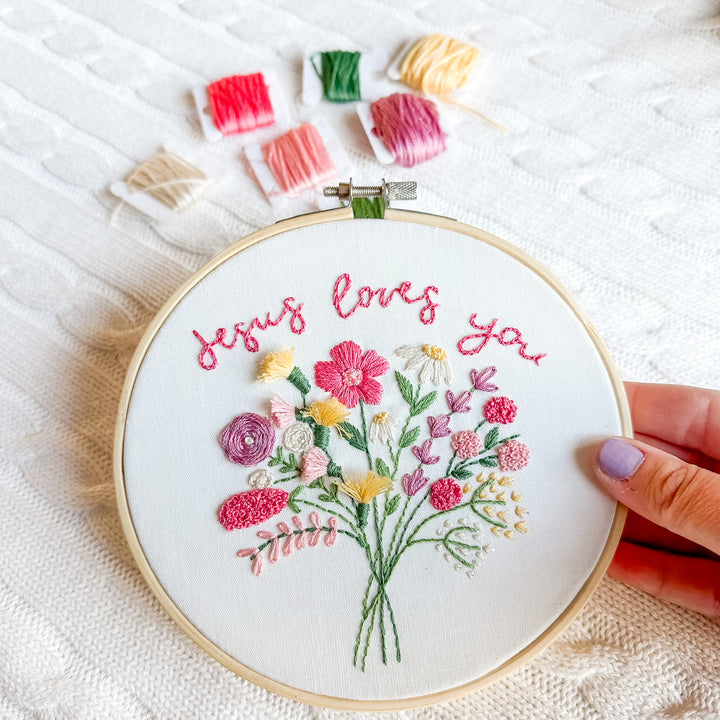 Jesus Loves You Embroidery Kit