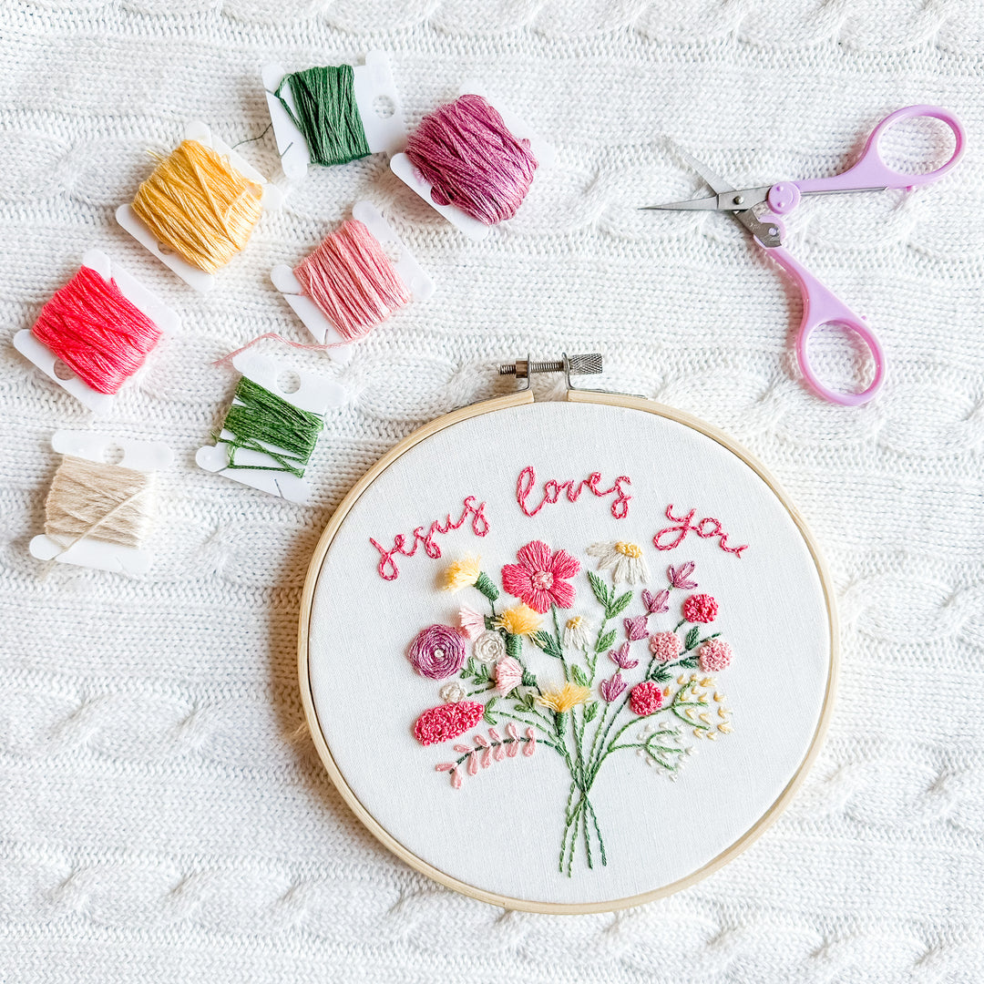 Jesus Loves You Embroidery Kit