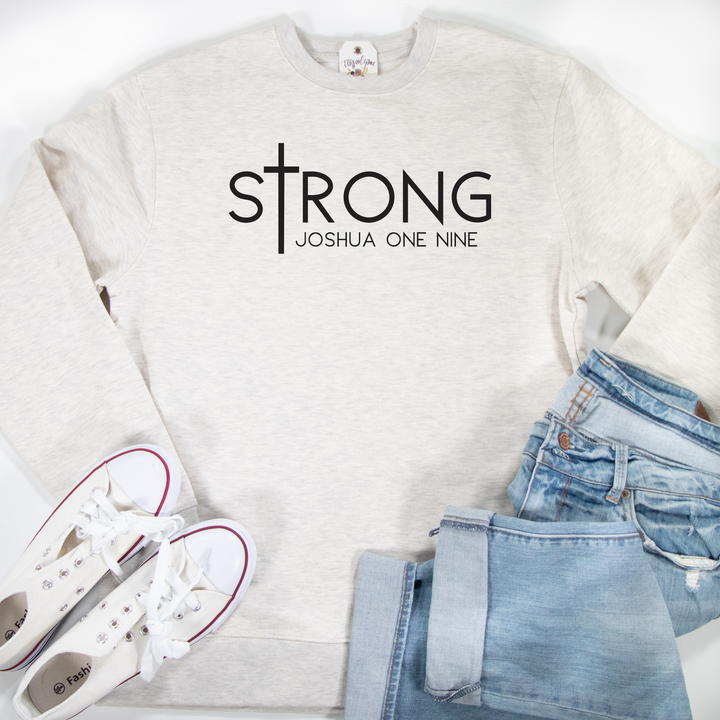 sTrong Joshua 1:9 Classic Sweatshirt