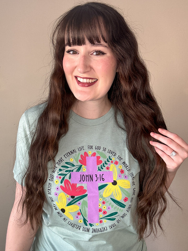 Easter John 3:16 Multicolor Unisex Shirt