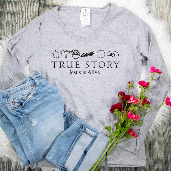 Symbols True Story Longsleeve V-Neck