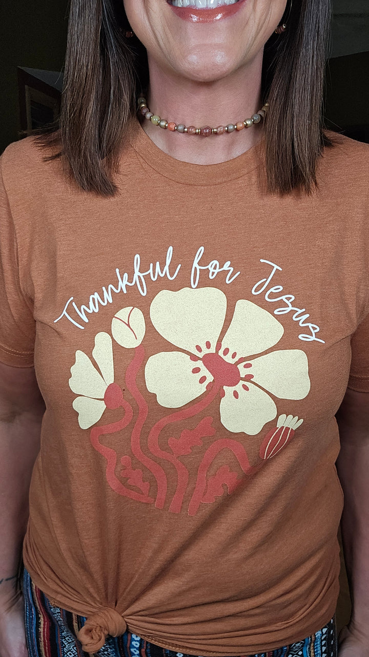 Thankful For Jesus Multicolor Unisex Shirt