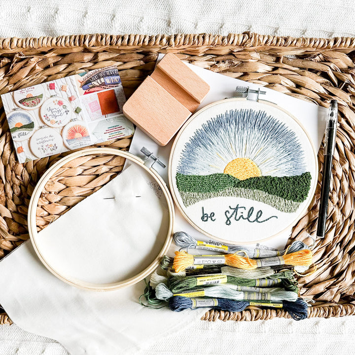 Elly and Grace 2-PC Be Still Embroidery &amp; Punch Needling Bundle