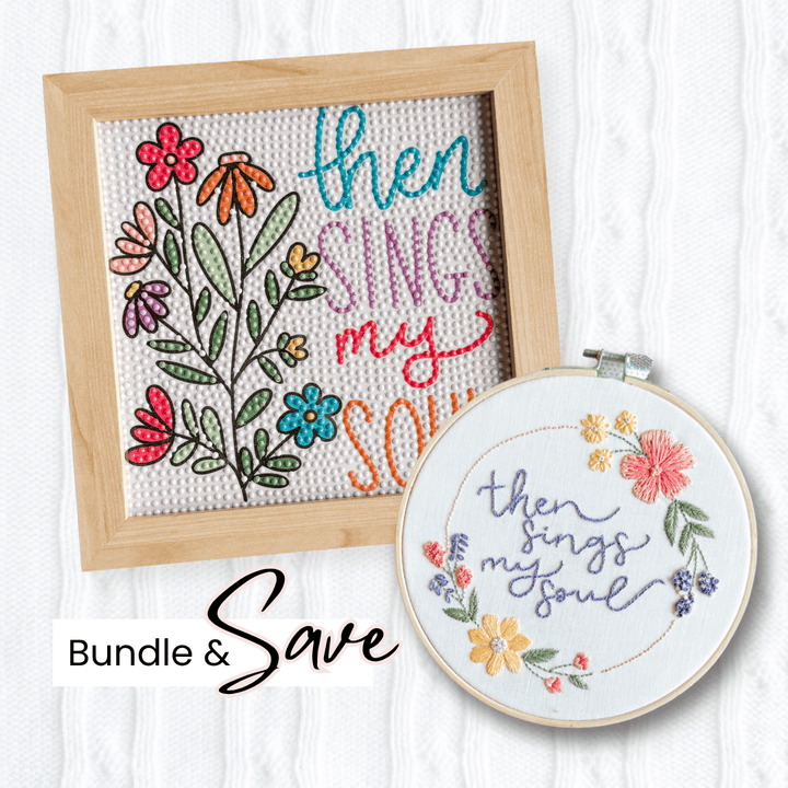 Elly and Grace 2-PC Then Sings My Soul Embroidery &amp; Diamond Art Bundle