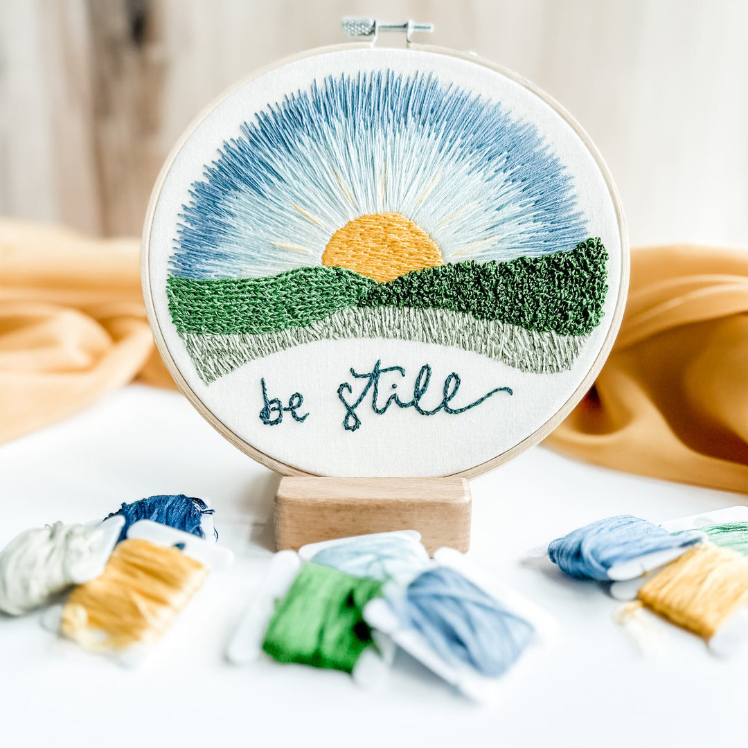 Elly and Grace 3-PC Embroidery Bundle: Be Still + His Mercies Are New Every Morning + Count Your Blessings