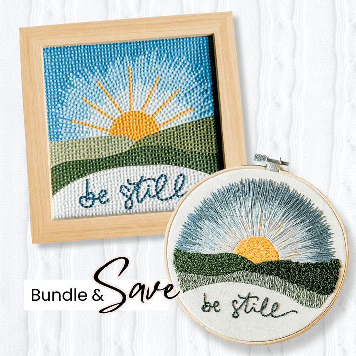 Elly and Grace Bundle 2-PC Embroidery &amp; Diamond Art Kit Bundle: Be Still