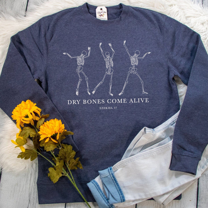 Elly and Grace Bundle 2-PC Fall Shirt & Sweatshirt Bundle: Dry Bones Come Alive Classic Sweatshirt + Give Thanks Unisex Shirt