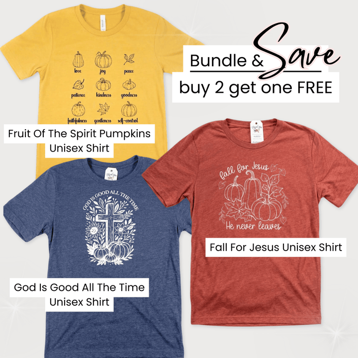 Elly and Grace Bundle Buy 2 Get 1 FREE Bundle: New Christian Fall Shirts