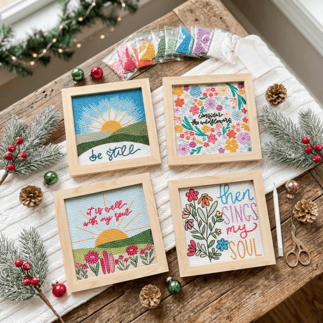 Elly and Grace Christmas in July 4-pc Diamond Art Bundle *LIMITED TIME* $20 off!