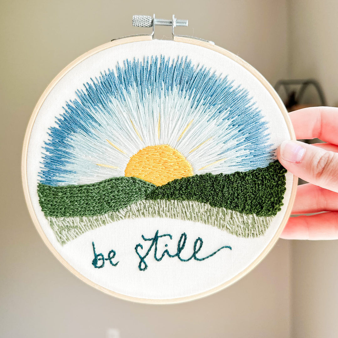 Elly and Grace Embroidery Kit 2-PC Best Selling Fall Embroidery Bundle: Be Still & Count Your Blessings Embroidery Kits
