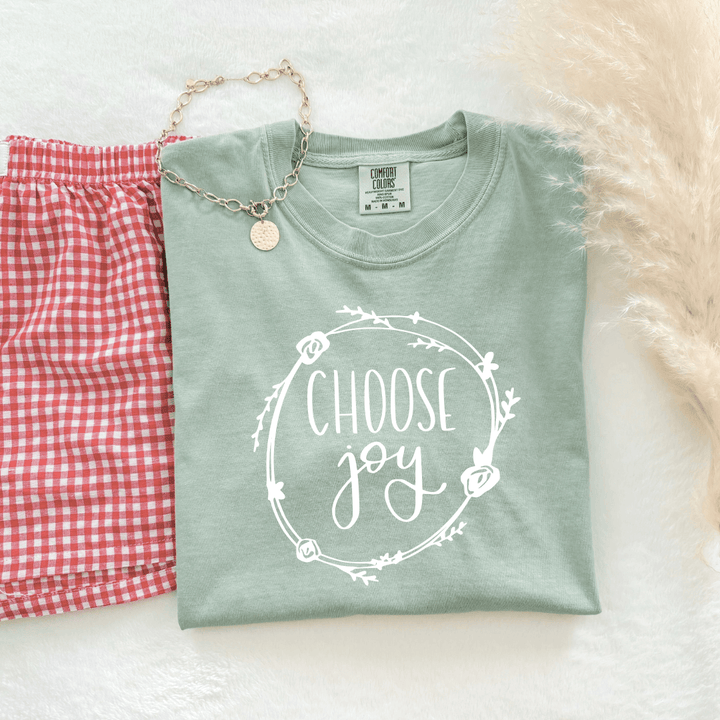 ellyandgrace 1717 Choose Joy Comfort Colors Unisex Shirt