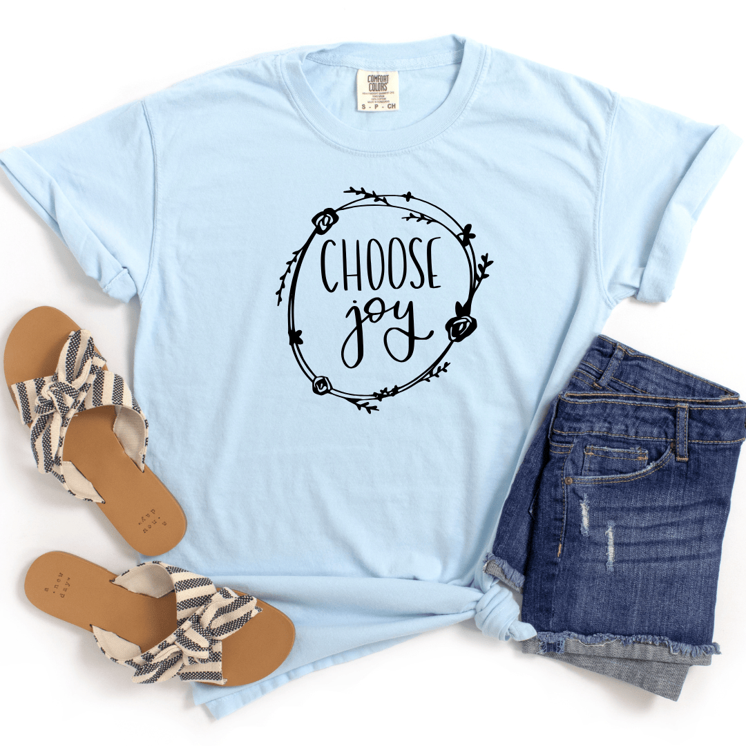 ellyandgrace 1717 Choose Joy Comfort Colors Unisex Shirt