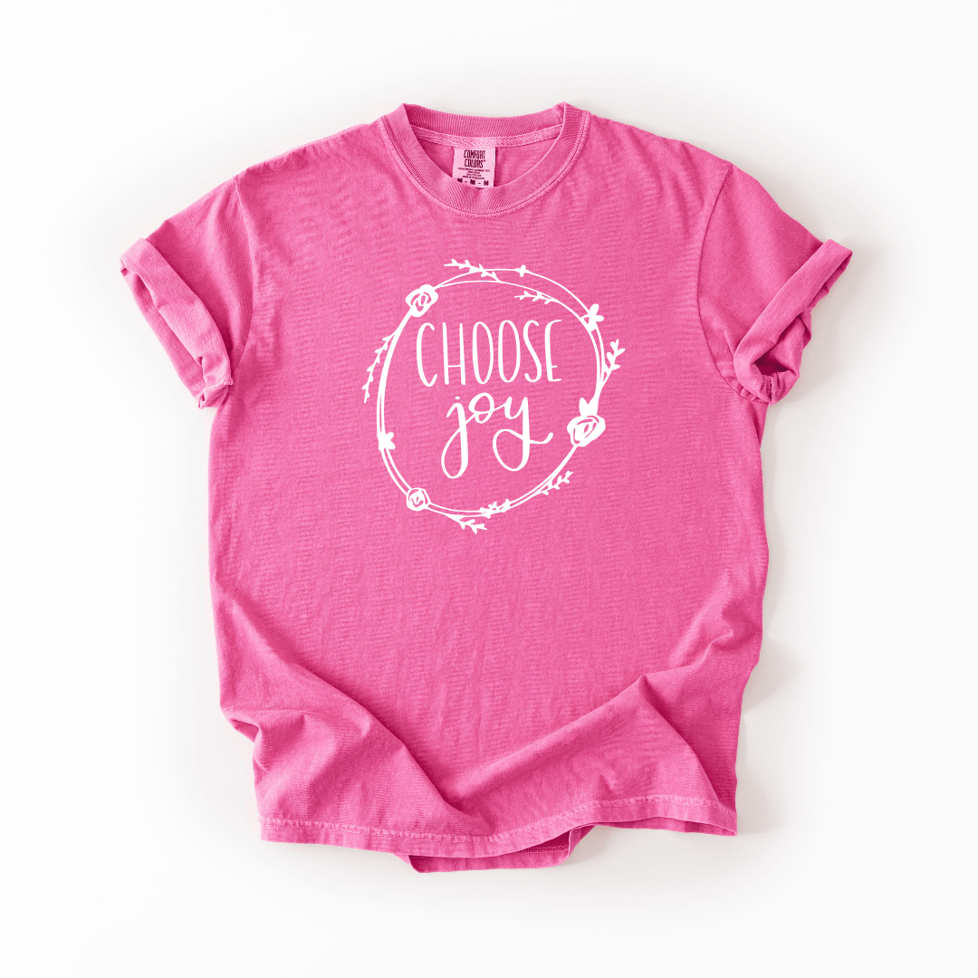 ellyandgrace 1717 Choose Joy Comfort Colors Unisex Shirt